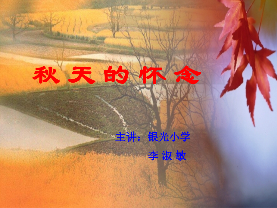 秋天的怀念（李）.ppt_第1页