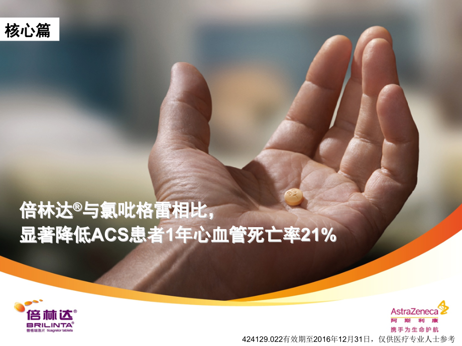 倍林达与氯吡格雷相比显著降低ACS患者1年心血管死亡率.pptx_第1页