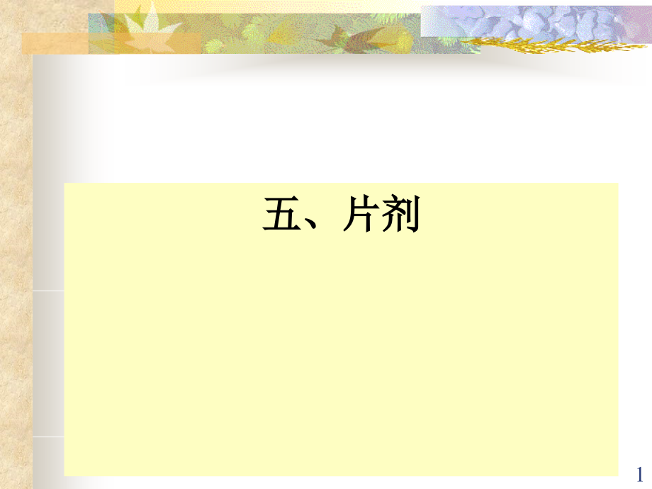 药剂学第五节--固体制剂-第二部分.ppt_第1页