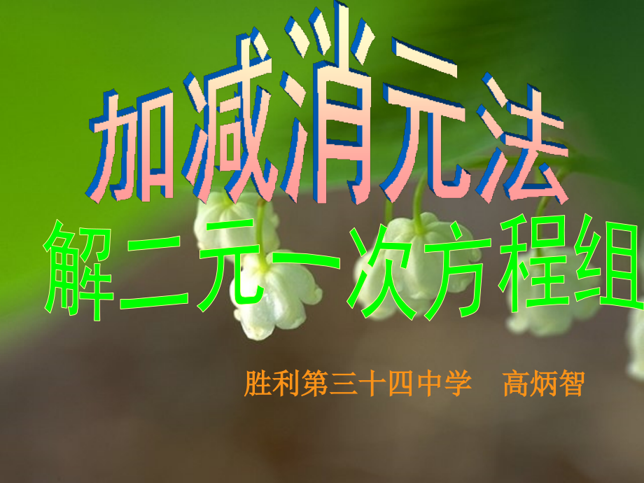 解二元一次方程组-加减消元法.ppt_第1页