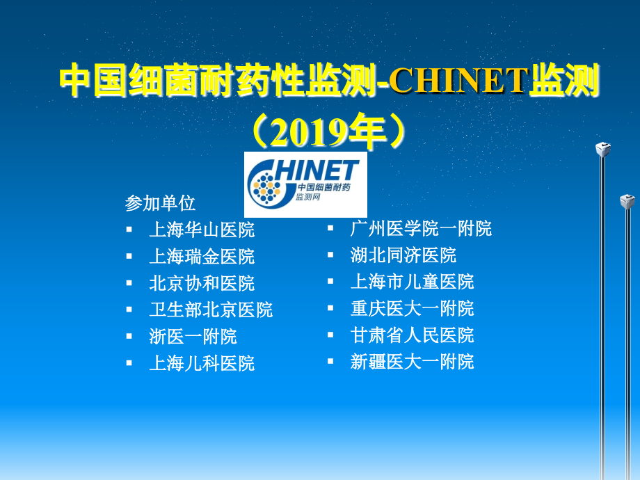 CHINET监测网各医院菌株数.ppt_第1页