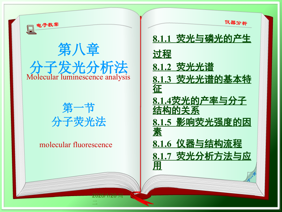 仪器分析8.1-分子荧光法课件.ppt_第1页