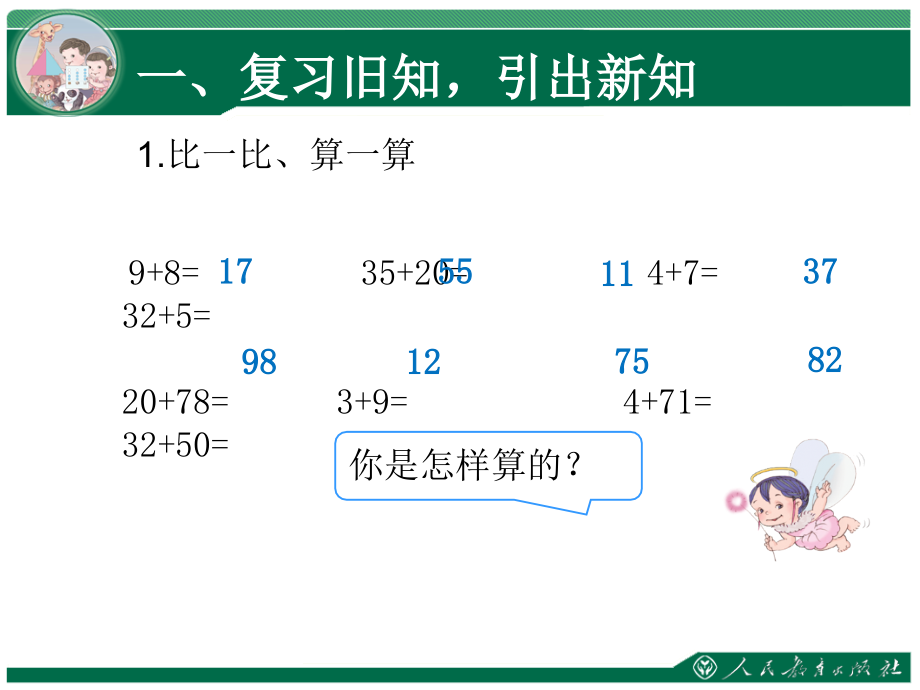 小学数学人教一年级两位数叫一位数进位.ppt_第2页