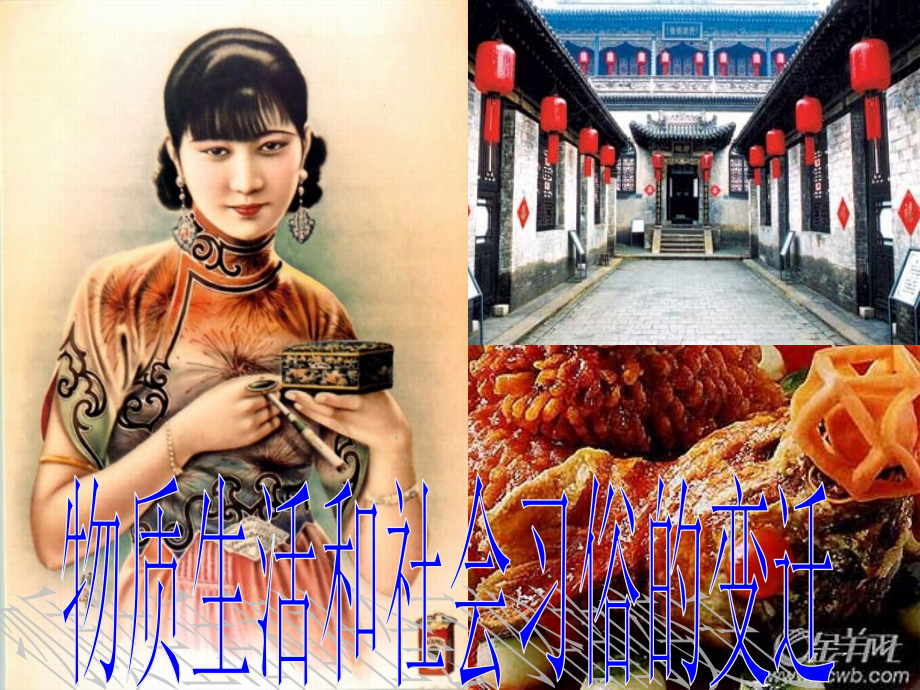 高三历史专题复习-物质生活和社会习俗的变迁课件-人民版.ppt_第1页