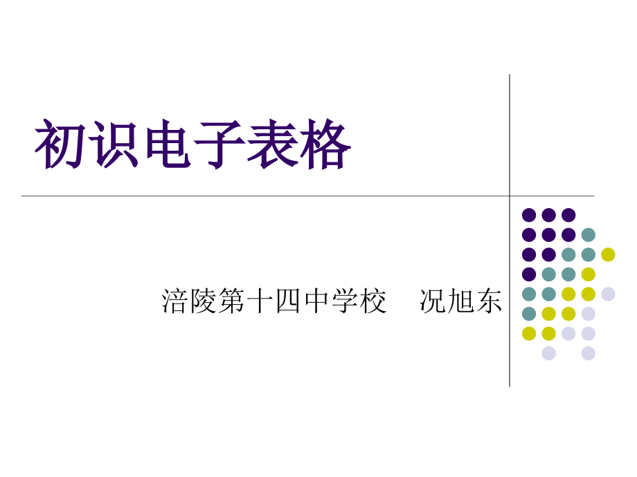 第九课初识电子表格.ppt_第1页