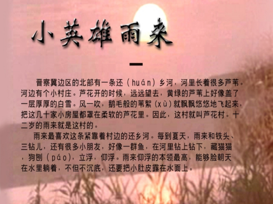五上语文YW-版(课堂教学课件1)小英雄雨来.ppt_第1页