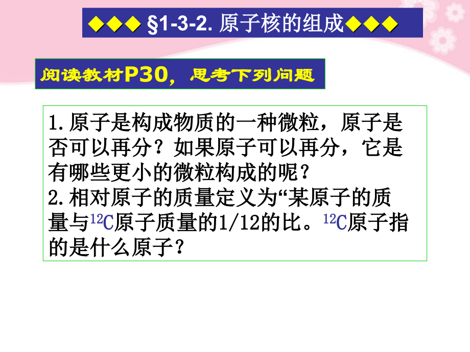 浙江省温州市乐清中学高中化学-32原子核组成课件-必修1.ppt_第2页