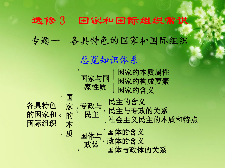 浙江省东阳市高中政治-专题一各具特色的国家和国际组织课件-新人教版选修3.ppt_第1页