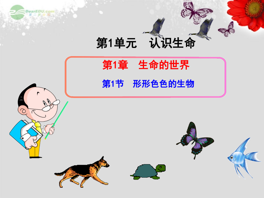 七年级生物上册-第1单元-认识生命-第1章-生命的世界-第1节-形形色色的生物课件-北师大版.ppt_第1页