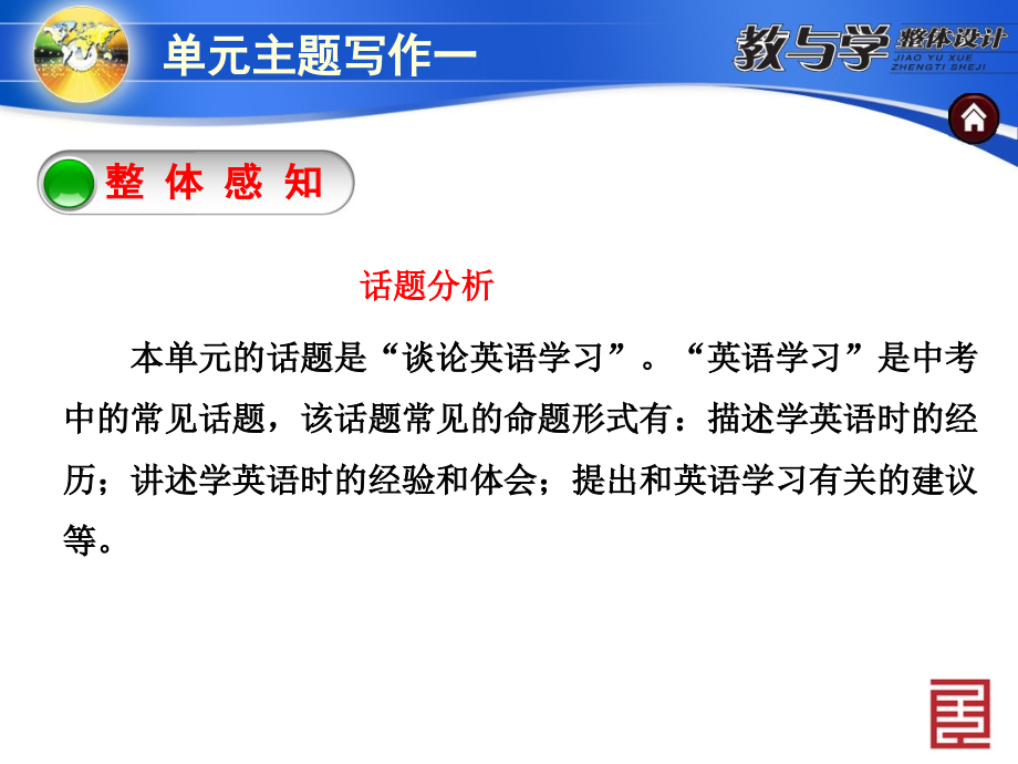 人教英语九上教案单元主题写作一.ppt_第2页