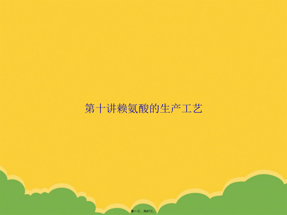 第十讲赖氨酸的生产工艺.pptx_第1页