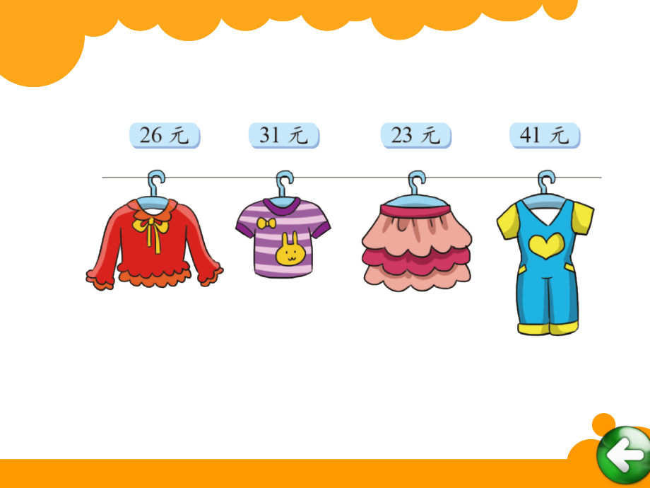 北师大二年级数学上册《买衣服》.ppt_第2页