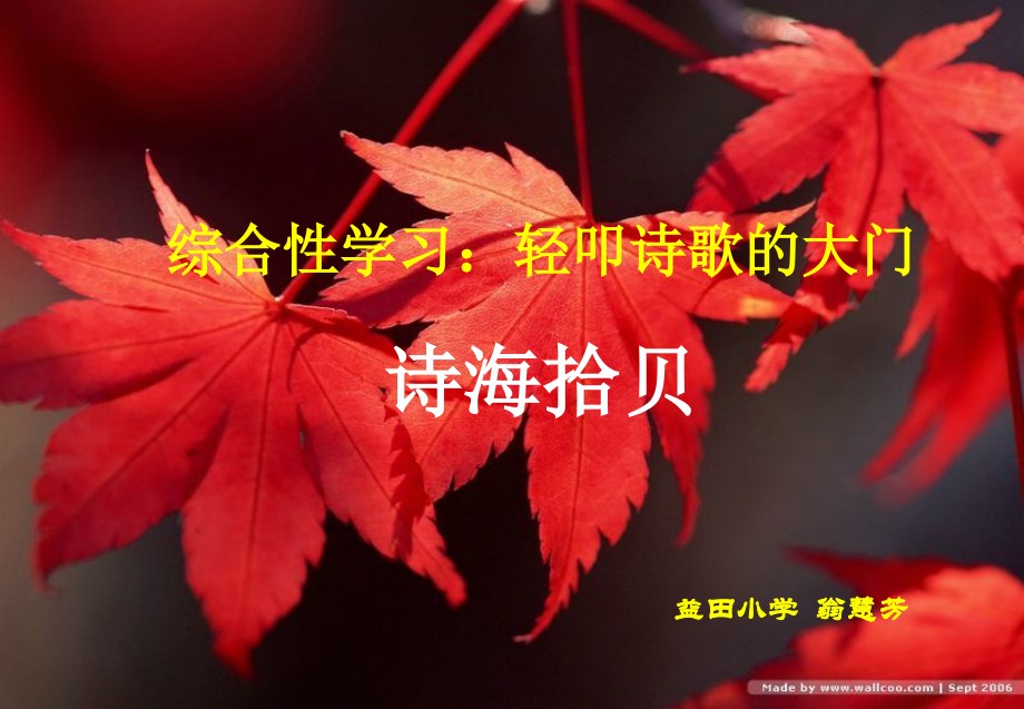 综合性学习：轻叩诗歌的大门之与诗同行习作指导.ppt_第1页