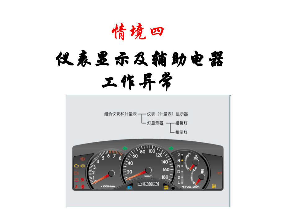情景4仪表显示及辅助电器工作异常.ppt_第1页
