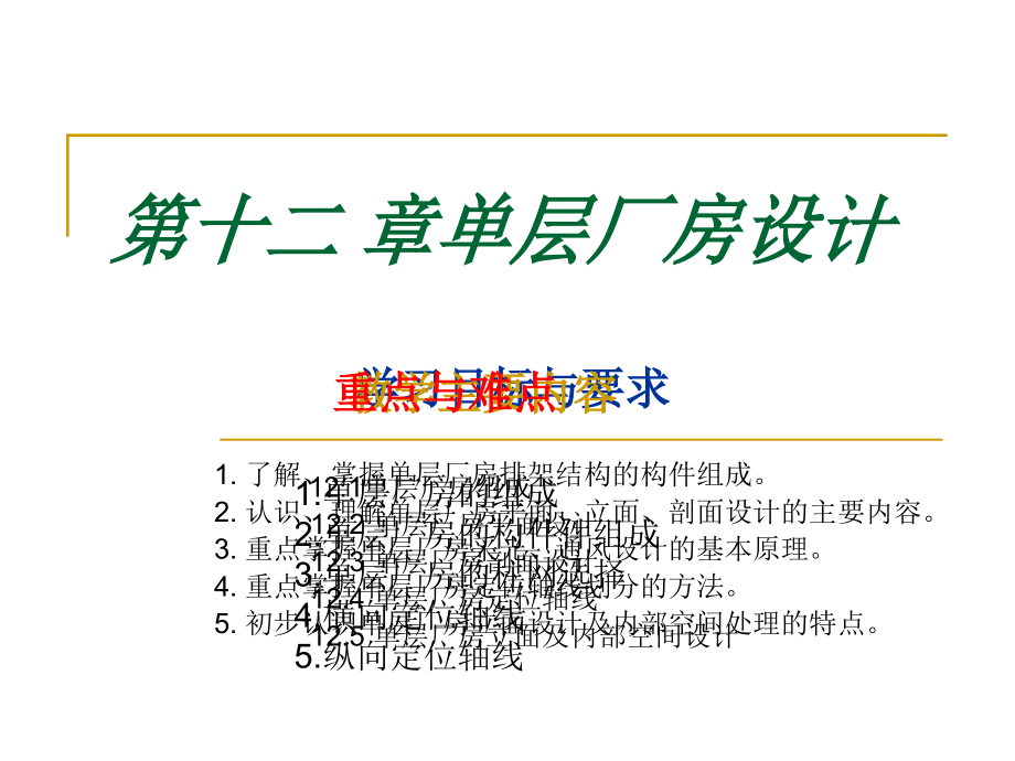 第十二 章单层厂房设计.ppt_第1页