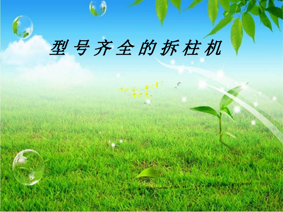 各种型号的拆柱机.ppt_第1页