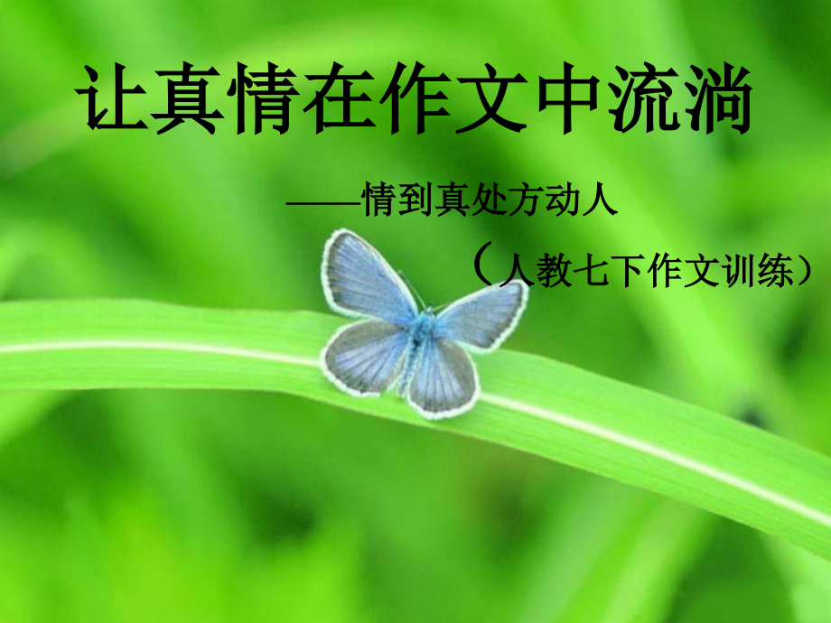(部编)初中语文人教七年级下册让真情在作文中流淌.pptx_第1页