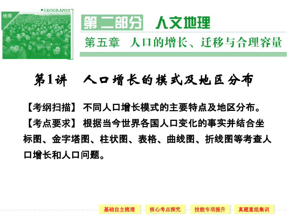 第二部分1第五章第1讲人口增长的模式及地区分布.ppt_第1页