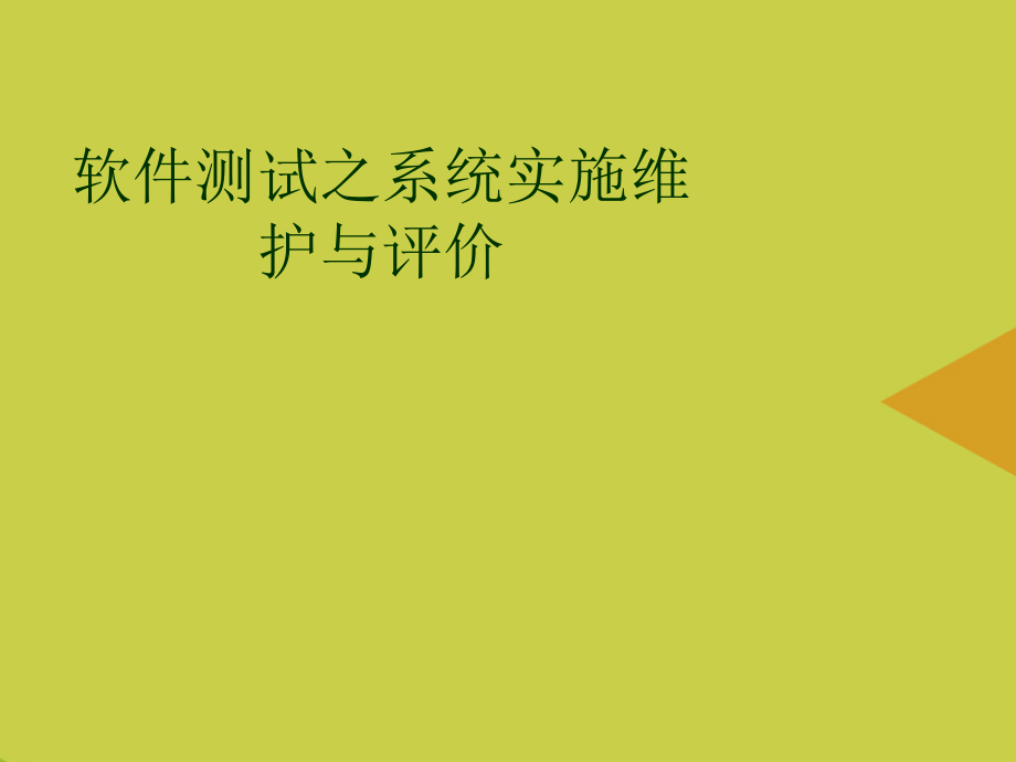 软件测试之系统实施维护与评价推选.ppt_第1页