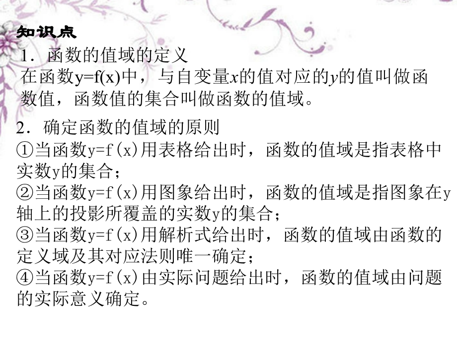 高三数学《函数的值域》复习课件-新人教版.ppt_第2页