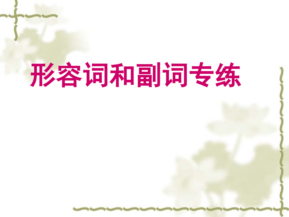 形容词和副词-专项课件.ppt_第1页