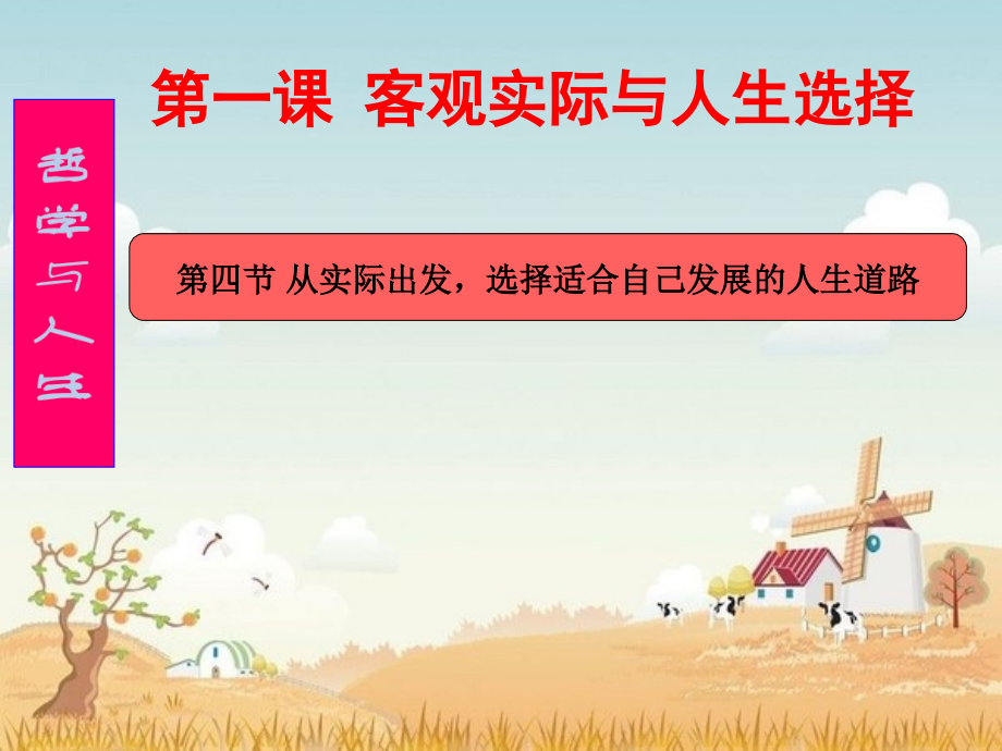 从实际出发,选择适合自己发展的人生道路·课件.ppt_第1页