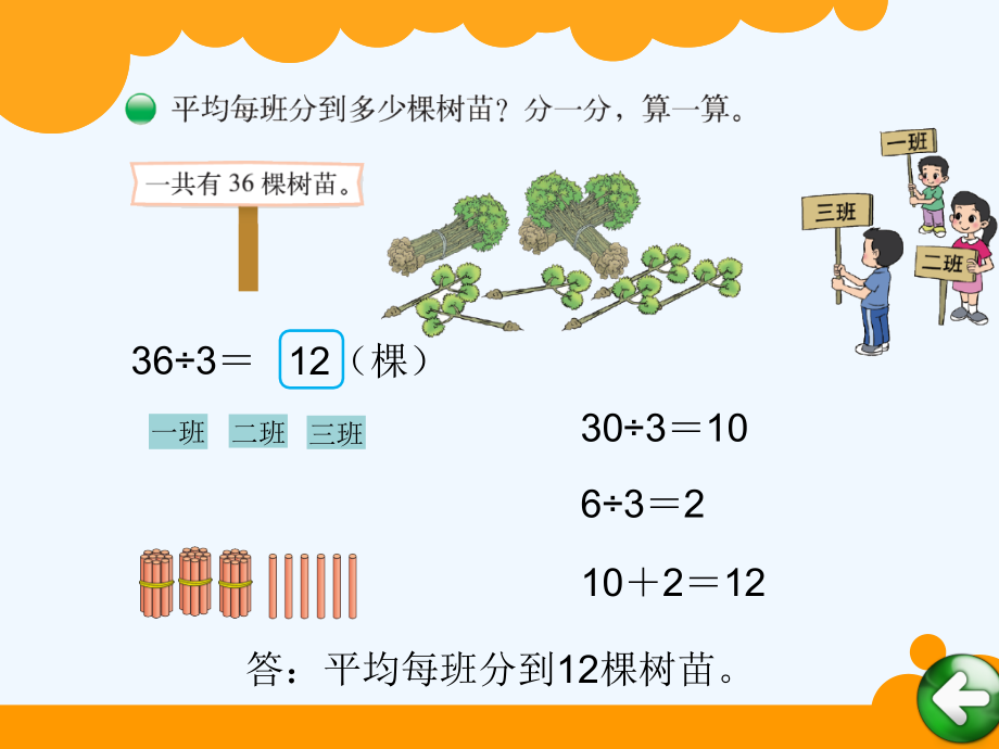 小学数学北师大三年级北师大版数学第五册第四单元植树.ppt_第2页