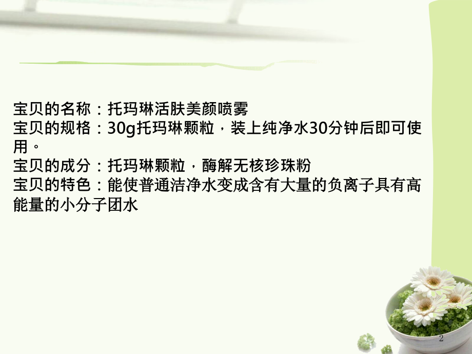 托玛琳活肤美颜喷雾,电气石活肤美颜喷雾.ppt_第2页