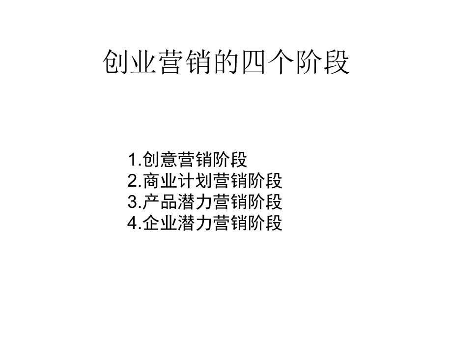 创业营销的四个阶段.ppt_第1页