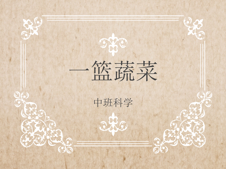 中班科学《一篮蔬菜》.ppt_第1页
