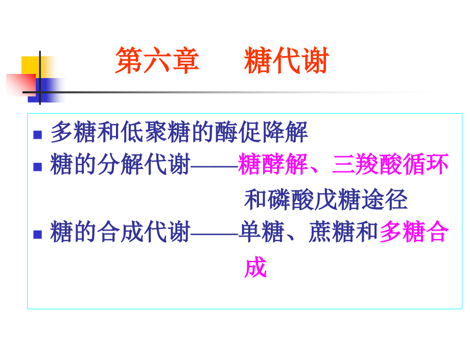 第六章糖代谢生物化学.ppt_第1页