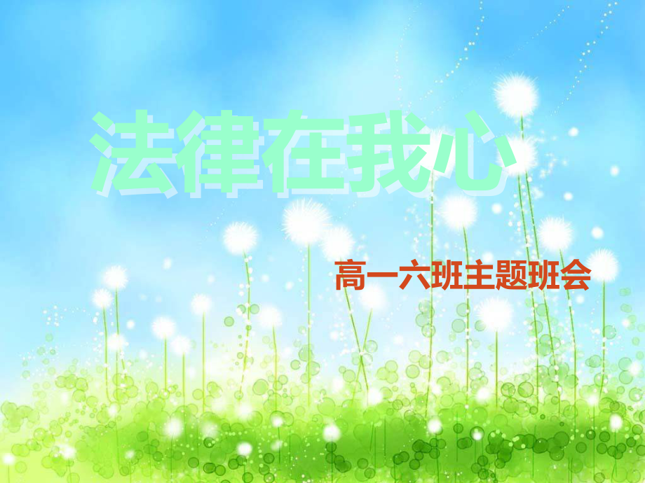 法律的主题班会ppt.ppt_第1页