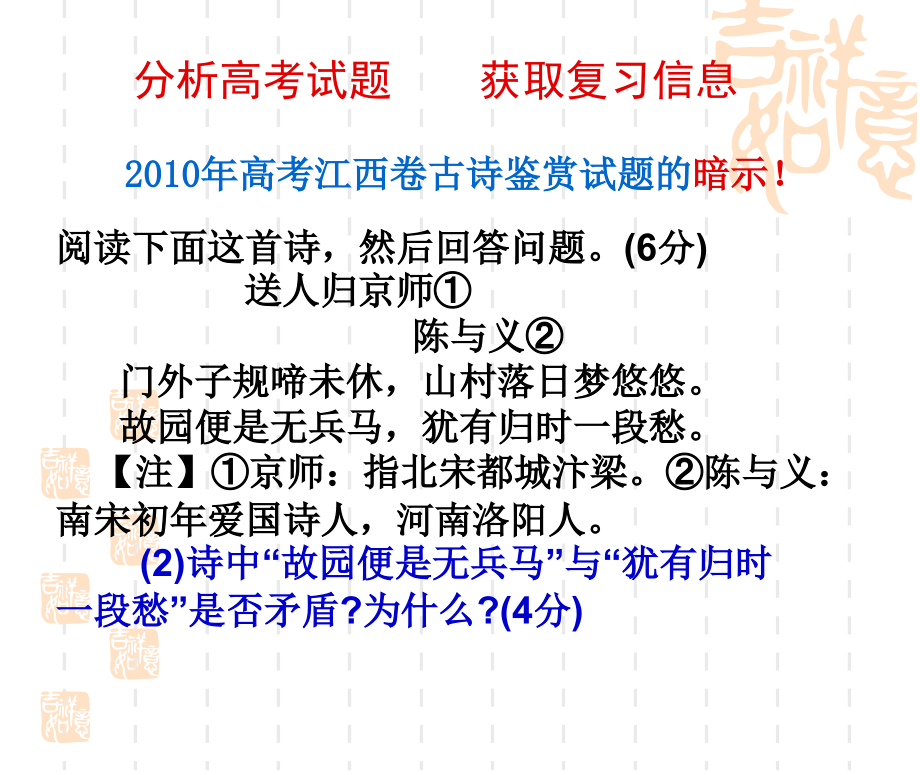 古诗鉴赏开放性试题专题复习.ppt_第2页