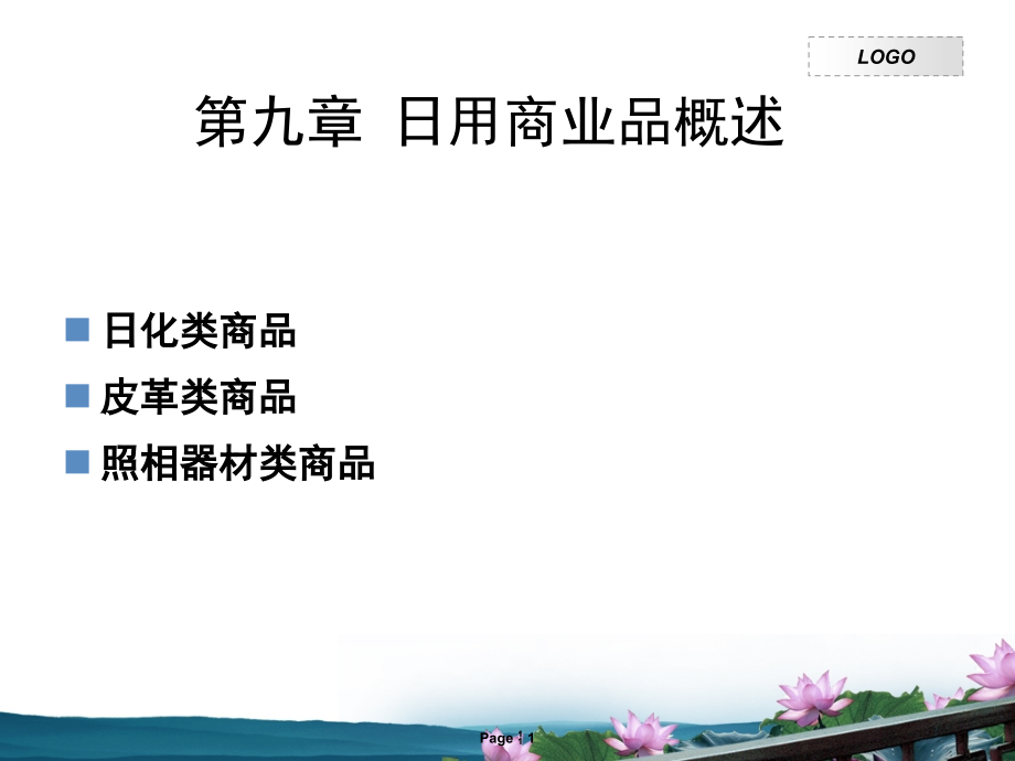 第九章 日用商业品概述.ppt_第1页