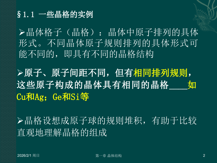 第一章晶体结构-1.1一些晶格的实例.ppt_第2页