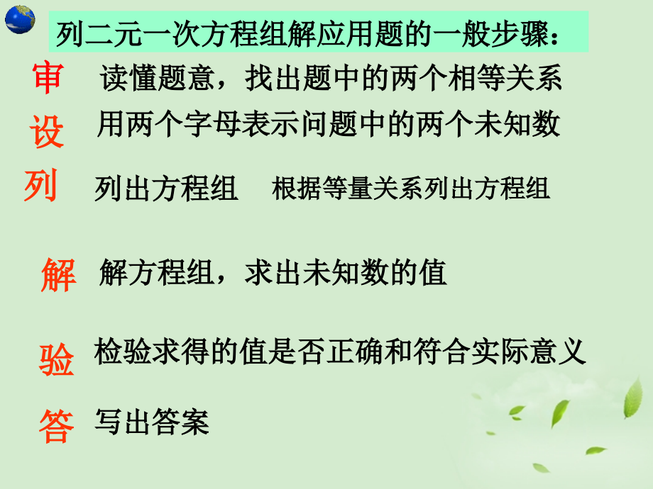 天津市静海县大邱庄镇中学七年级数学-83《再探实际问题与二元一次方程》课件-.ppt_第2页