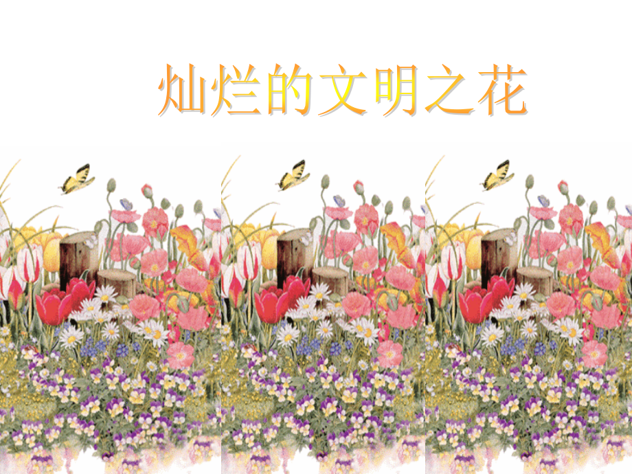 人教版初中九年级思想品德《灿烂的文明之花》课件.ppt_第1页