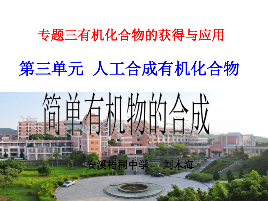 第三单元人工合成有机化合物-(4).ppt_第1页