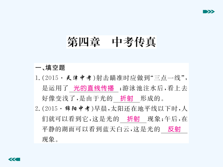 2015年中考题第四章-在光的世界里.ppt_第2页