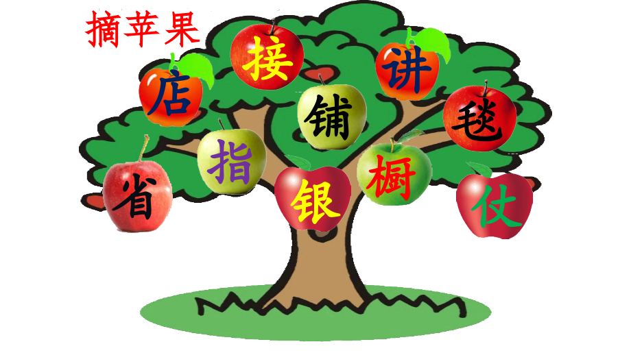 识字游戏—摘苹果.ppt_第1页
