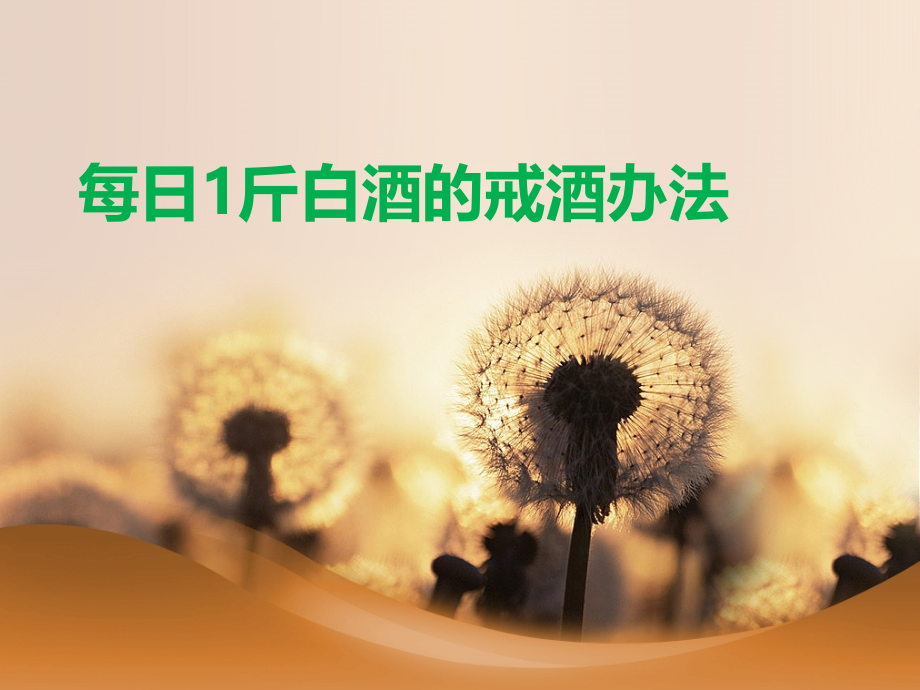 每日1斤白酒的戒酒办法.ppt_第1页