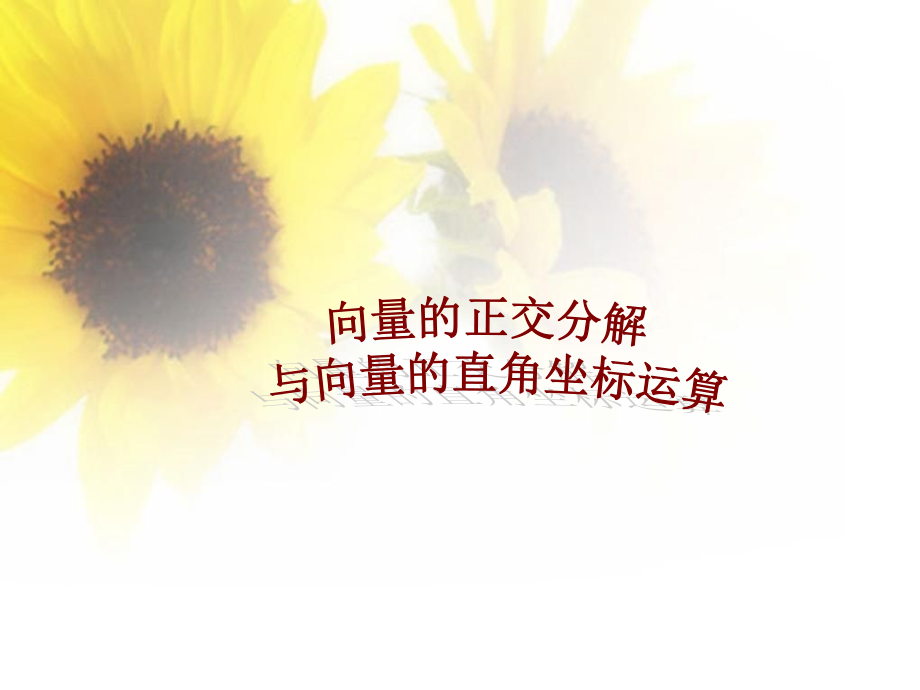 向量的正交分解与向量的直角坐标运算.ppt_第1页