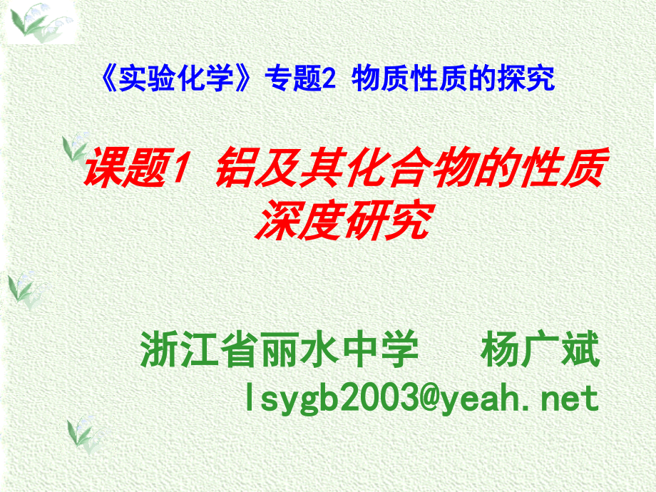 实验化学专题2.ppt_第1页