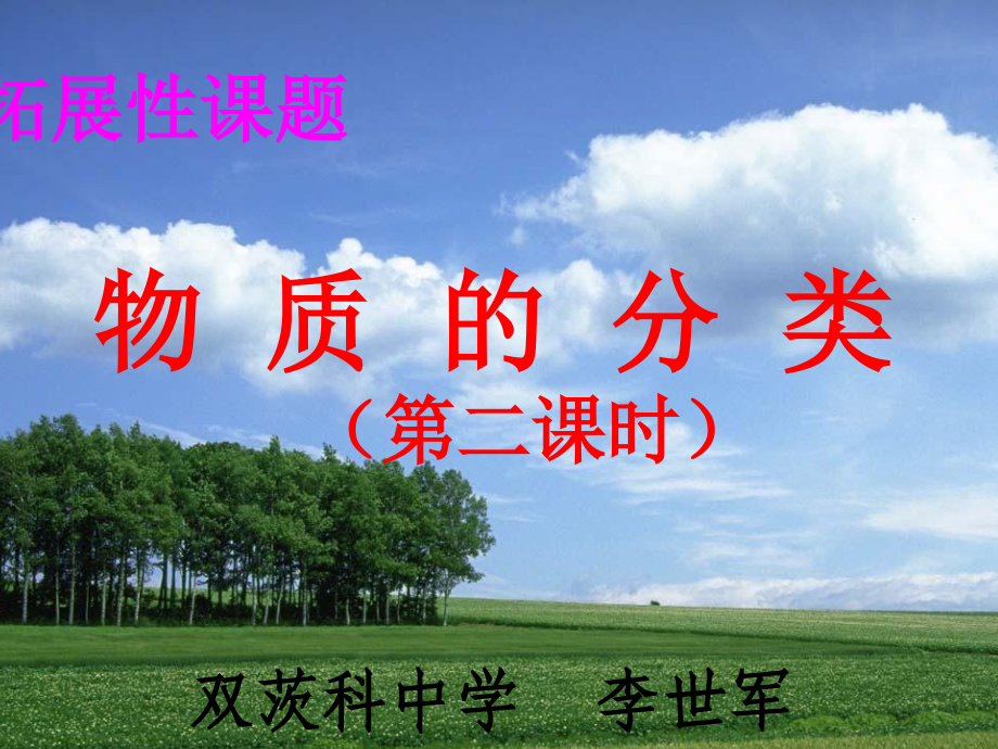 拓展性课题物质的分类.ppt_第1页