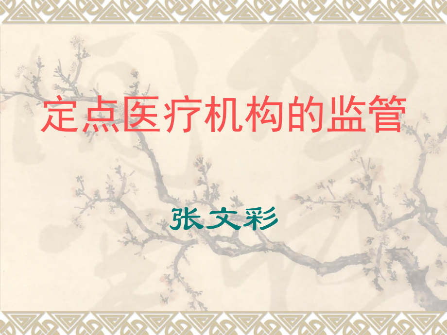 定点医疗机构的监管.ppt_第1页