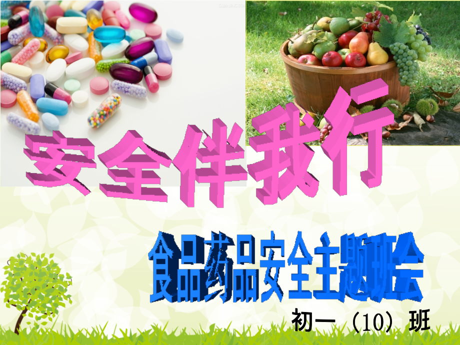 食品药品安全主题班会78404.ppt_第1页