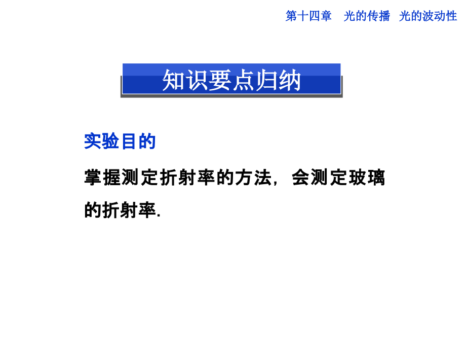 第十四章实验十八 测定玻璃的折射率.ppt_第2页