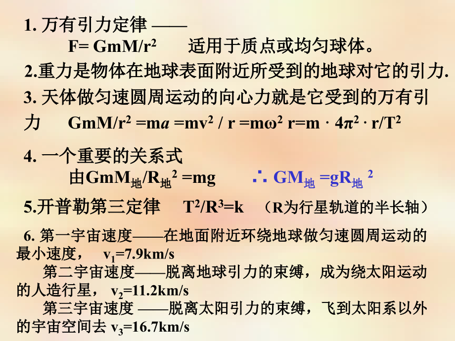 万有引力定律的应用专题pp.ppt_第2页