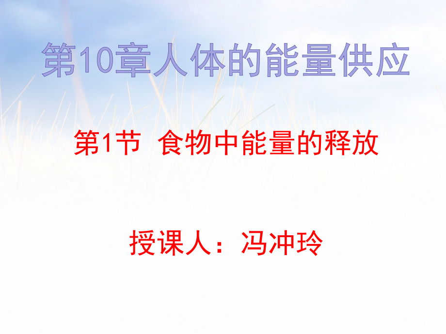 第1节食物中能量的释放.ppt_第1页