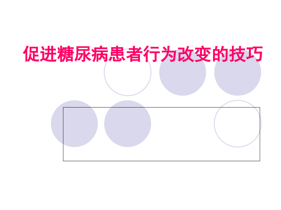 促进糖尿病患者行为改变的技巧.ppt_第1页
